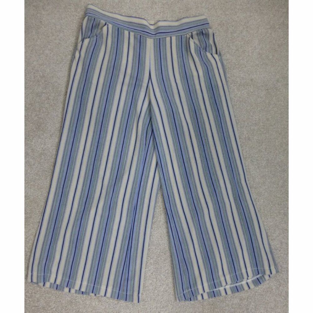 Max Studio Wide Leg Mutli-Color Striped Pants **Pilling on Fabric**